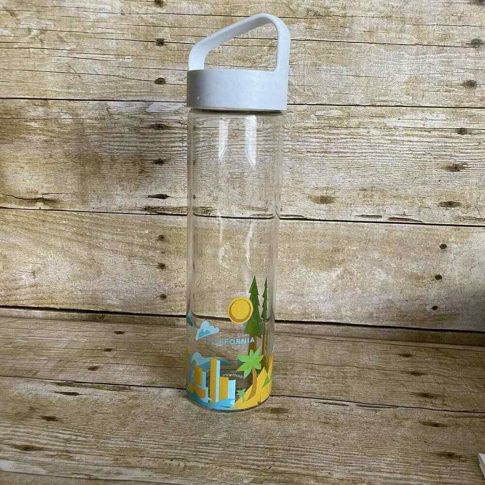 Starbucks “You Are Here” California Glass Water Bottle - 18.5 fl oz - Twist Top
